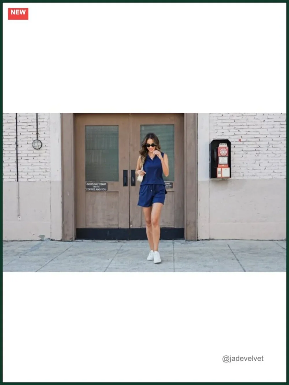 Two Piece Lounge Set Sleeveless V Neck Top and Drawstring Shorts